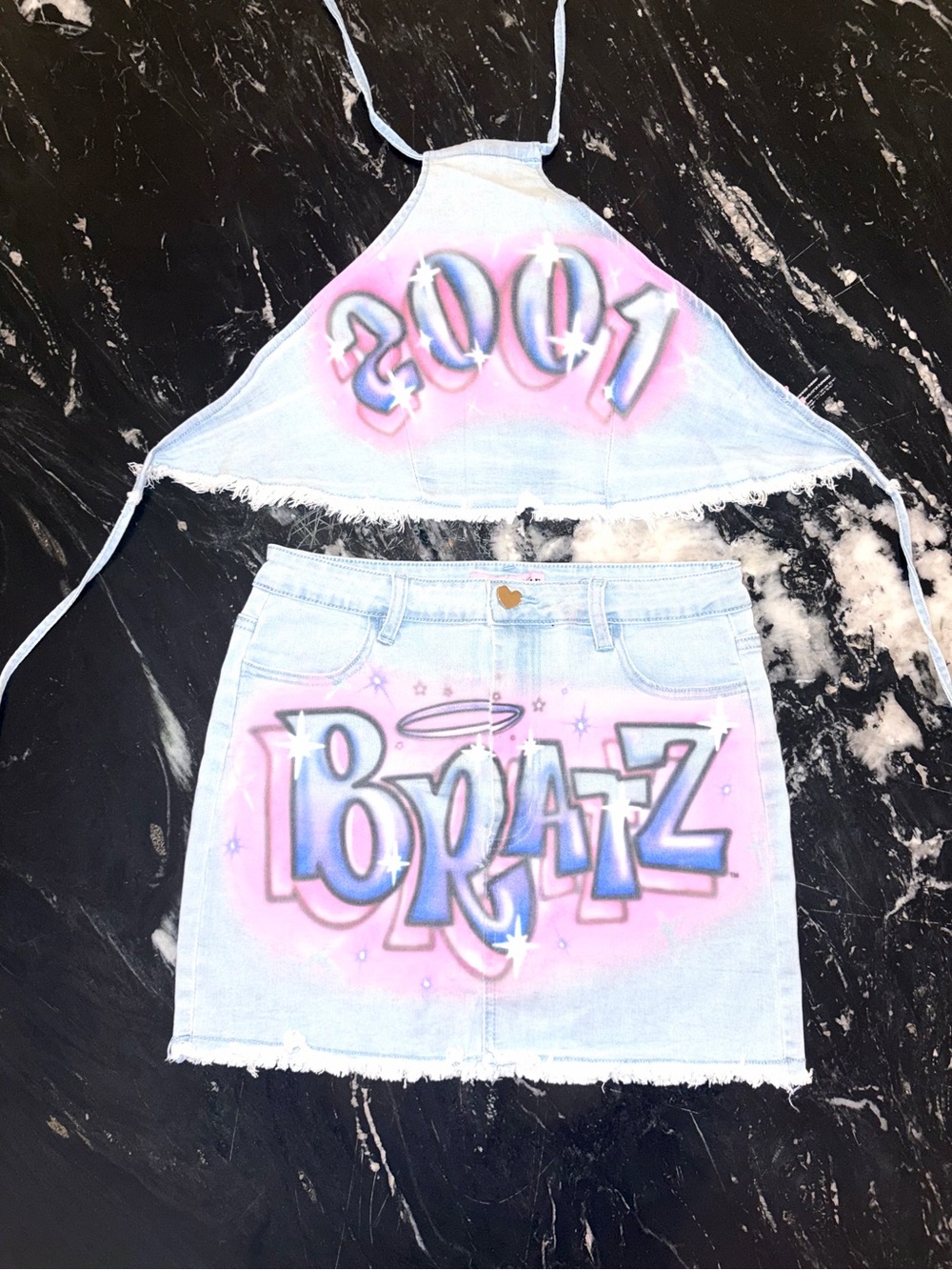 Dolls Kill Light Blue Denim Bratz Collab - Pink Label